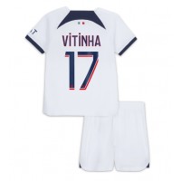 Paris Saint-Germain Vitinha Ferreira #17 Udebane Trøje Børn 2023-24 Kortærmet (+ Korte bukser)